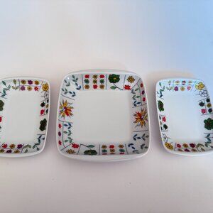 Trio of Mid 20th Century Porcelain Plates by Emilio Pucci and Hans Theo Baumann